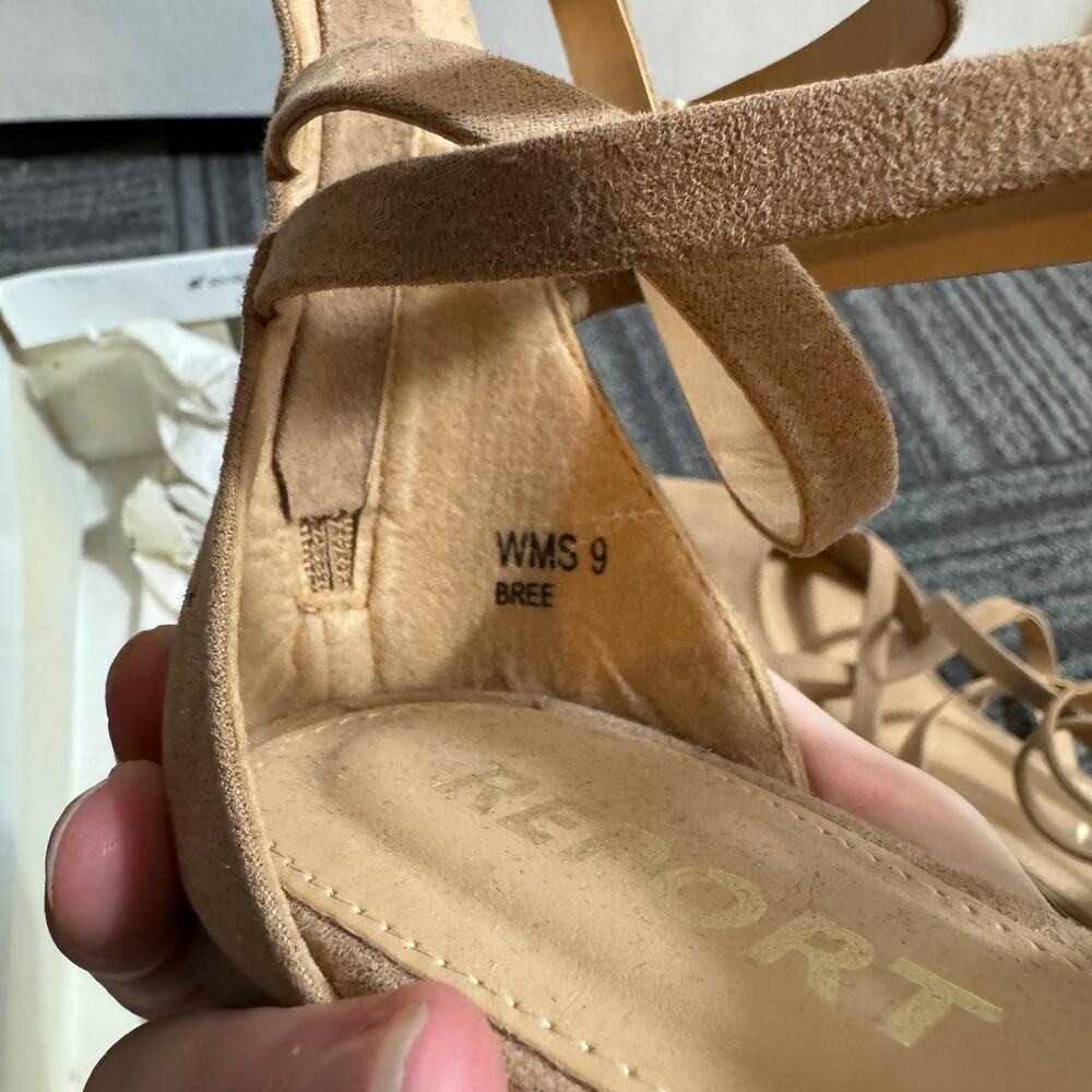 Report Bree Camel Faux Suede Pointed Toe Flats Si… - image 7